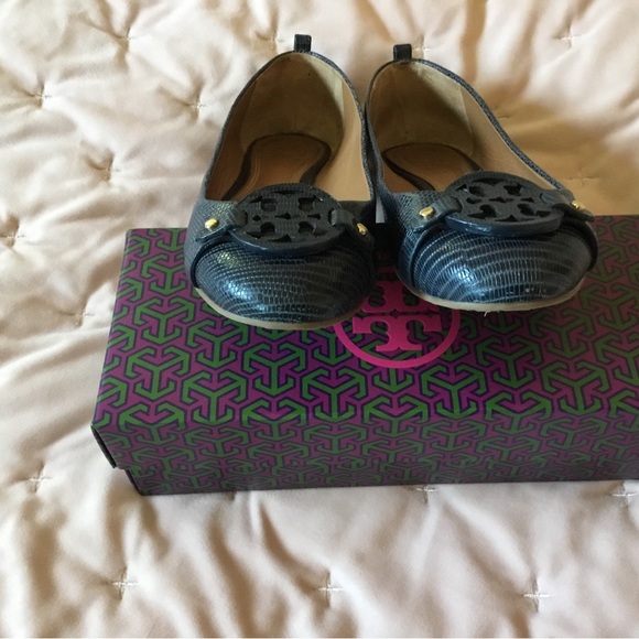 Navy Tory Burch flats - Picture 2 of 4